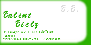 balint bielz business card